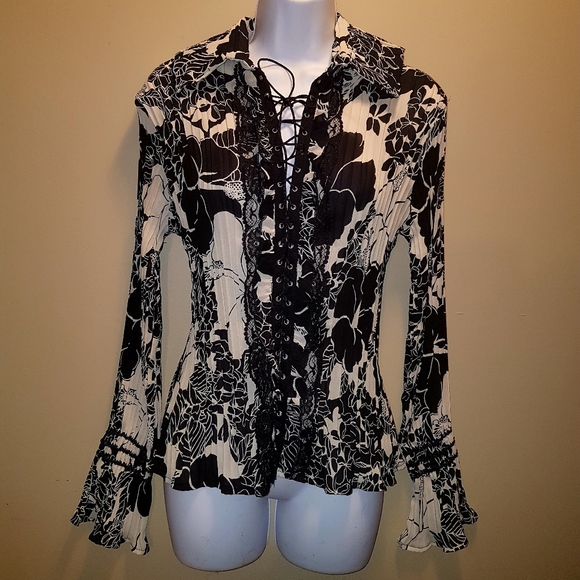 Dress-U Tops - Accordion folded corset blouse